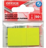 Office Products OFFICE products index, 25 x 43 mm, ophangzakje van 50 tabs, geel