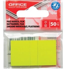 Office Products OFFICE products index, 25 x 43 mm, ophangzakje van 50 tabs, geel