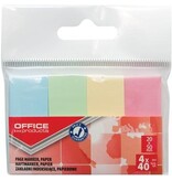 Office Products OFFICE products index, 20 x 50 mm, ophangzakje van 4 x 40 tabs, geassorteerde pastelkleuren