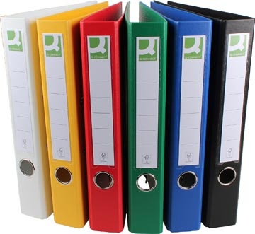 Q-CONNECT Q-CONNECT ordner, voor ft A4, volledig uit PP, rug van 5 cm, geassorteerde kleuren