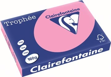 Clairefontaine Clairefontaine Trophée Pastel, gekleurd papier, A3, 160 g, 250 vel, felroze