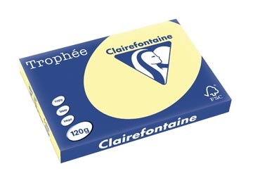 Clairefontaine Clairefontaine Trophée Pastel, gekleurd papier, A3, 120 g, 250 vel, kanariegeel