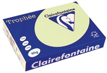 Clairefontaine Clairefontaine Trophée gekleurd papier, A4, 80 g, 500 vel, lichtgroen