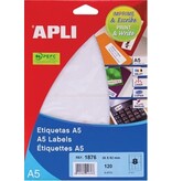 Apli Apli witte etiketten Print & Write ft 36 x 82 mm (b x h), 120 stuks, 8 per blad (1876)
