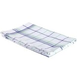 Merkloos Handdoek Christelle, ft 50 x 70 cm, geruit, groen blauw, pak van 6 stuks