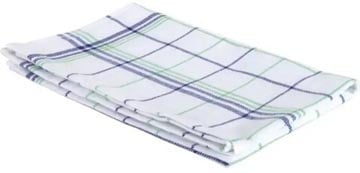 Merkloos Handdoek Christelle, ft 50 x 70 cm, geruit, groen blauw, pak van 6 stuks