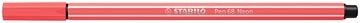 Stabilo STABILO Pen 68 viltstift, neon rood — levering per 10