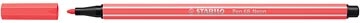 Stabilo STABILO Pen 68 viltstift, neon rood — levering per 10