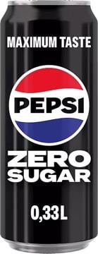 Pepsi Pepsi Zero Sugar frisdrank, blik van 33 cl, pak van 24 stuks