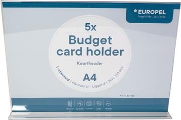 Europel Europel folderhouder Budget, met T-voet, ft A4, liggend, pak van 5 stuks