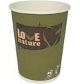Q-CONNECT Drinkbeker uit karton Love Nature, 200 ml, pak van 50 stuks