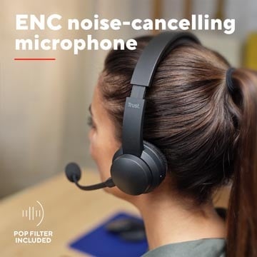 Trust Trust Ayda Headset, on ear, Bluetooth, noice cancelling