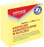Office Products OFFICE products memoblok, 50 x 50 mm, 250 vel, geel