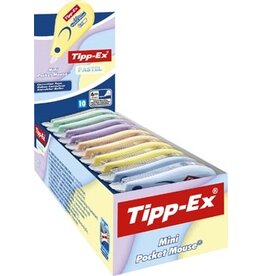 Tipp-ex Tipp-Ex mini-pocket mouse pastel, doos van 10 stuks, assorti