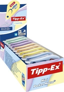 Tipp-ex Tipp-Ex mini-pocket mouse pastel, doos van 10 stuks, assorti
