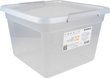 DONAU Home DONAU Home opbergdoos, 32 liter, transparant