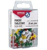 Office Products OFFICE products prikbordspelden, geassorteerde kleuren, plastic ophangdoosje van 25 stuks