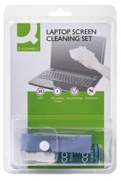 Q-CONNECT Q-CONNECT reinigingsspray, voor scherm en toetsenbord, inclusief doek, 25 ml