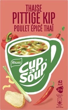Cup A Soup Knorr Cup-a-Soup pittige kip, pak van 21 zakjes