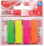 Office Products OFFICE products index, 12 x 43 mm, geassorteerde neonkleuren, ophangzakje van 4 x 35 tabs