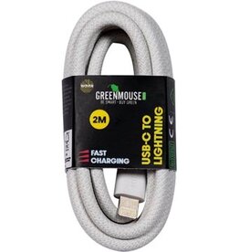 Greenmouse Greenmouse Lightning USB-C kabel, USB-C naar 8-pin, 2 m, woven