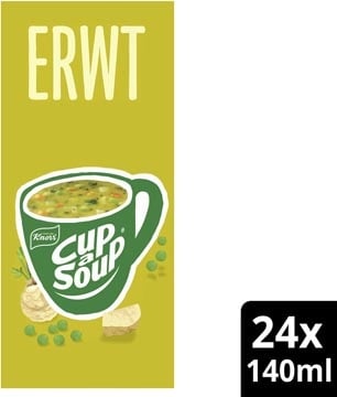 Cup A Soup Knorr Cup-a-Soup erwt, pak van 24 zakjes
