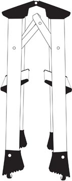 Q-CONNECT Q-CONNECT aluminum trapladder, 2 treden