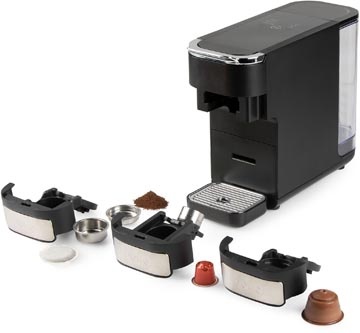 Domo Domo koffiezetapparaat 4-in-1 (Nespresso, Dolce gusto, pads, gemalen koffie), zwart