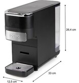 Domo Domo koffiezetapparaat 4-in-1 (Nespresso, Dolce gusto, pads, gemalen koffie), zwart