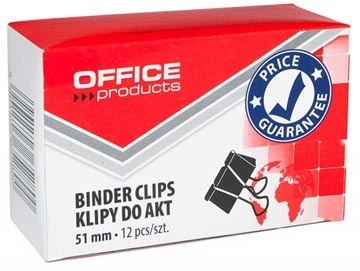 Office Products OFFICE products foldbackclip, zwart, 51 mm, doos van 12 stuks