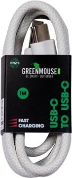 Greenmouse Greenmouse kabel, USB-C naar USB-C, 1 m, woven
