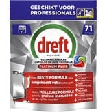 Dreft Dreft Pro Platinum Plus vaatwastabletten, Regular, pak van 71 capsules