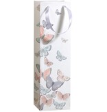 Merkloos Geschenkzak Tender Butterflies, voor fles, 38 x 10 x 10 cm