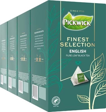 Pickwick Pickwick thee finest selection, zwarte thee English, pak van 25 zakjes