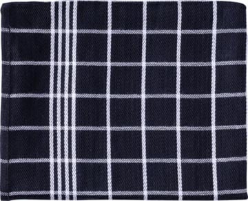 Merkloos Handdoek Christelle, ft 50 x 70 cm, geruit, zwart, pak van 3 stuks