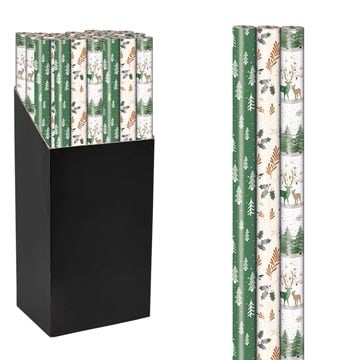 Merkloos Geschenkpapier Kerst Luxe, 70 cm x 2 m, geassorteerde kleuren