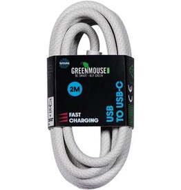 Greenmouse Greenmouse kabel, USB-A naar USB-C, 2 m, woven