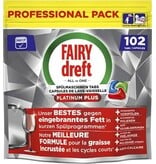 Dreft Dreft Pro Platinum Plus vaatwastabletten, Regular, pak van 102 capsules