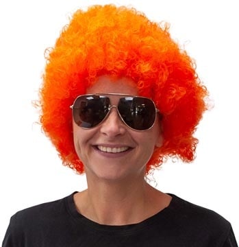 DBV Oranje pruik, met krullen