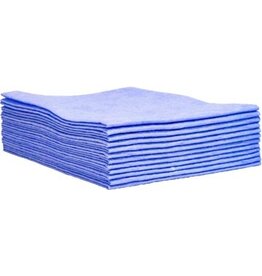 Universele poetsdoek, 1/4 vouw, ft 30 x 33 cm, blauw, doos van 150 stuks, boîte de 150 pièces