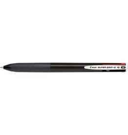 Pilot Pilot Super Grip G-4 4-kleurenbalpen, medium, klassieke inktkleuren, zwart lichaam