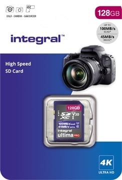 Integral Integral geheugenkaart SDXC V30,  128 GB