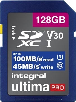 Integral Integral geheugenkaart SDXC V30,  128 GB