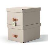 Leitz Leitz Puro opbergdoos, medium, ft A4, 17 liter, beige, pak van 2 stuks