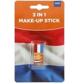 DBV Oranje schminkstick, rood-wit-blauw
