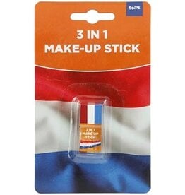 DBV Oranje schminkstick, rood-wit-blauw