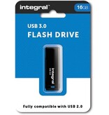 Integral Integral Black USB stick 3.0, 16 GB, zwart