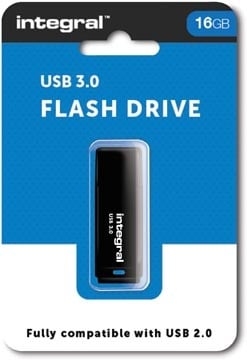 Integral Integral Black USB stick 3.0, 16 GB, zwart