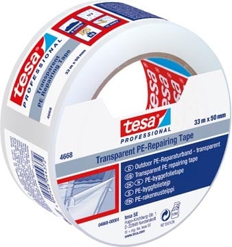 Tesa tesa PE-reparatietape, 50 mm x 33 m, transparant