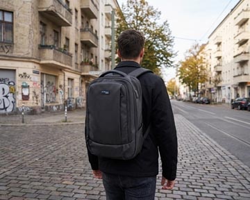 DONAU Donau Travel rugzak Berlin, 16 l, 15,6 inch, zwart